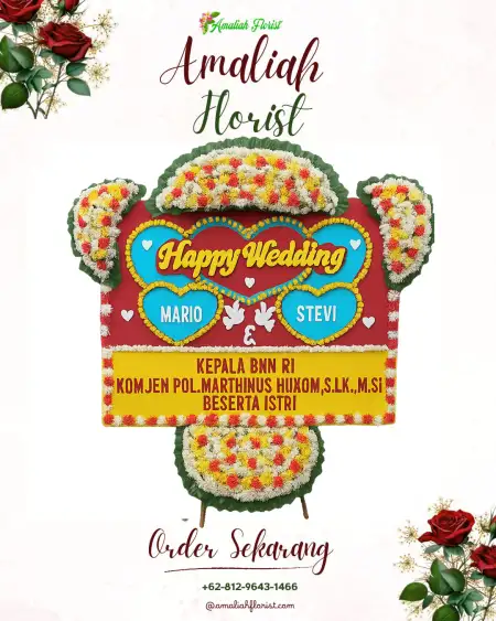 Papan Bunga Pernikahan Ngrambe